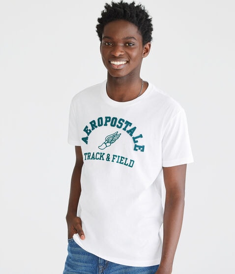Aeropostale Track & Field Appliqué Graphic Tee Aeropostale Track & Field Appliqué Graphic Tee