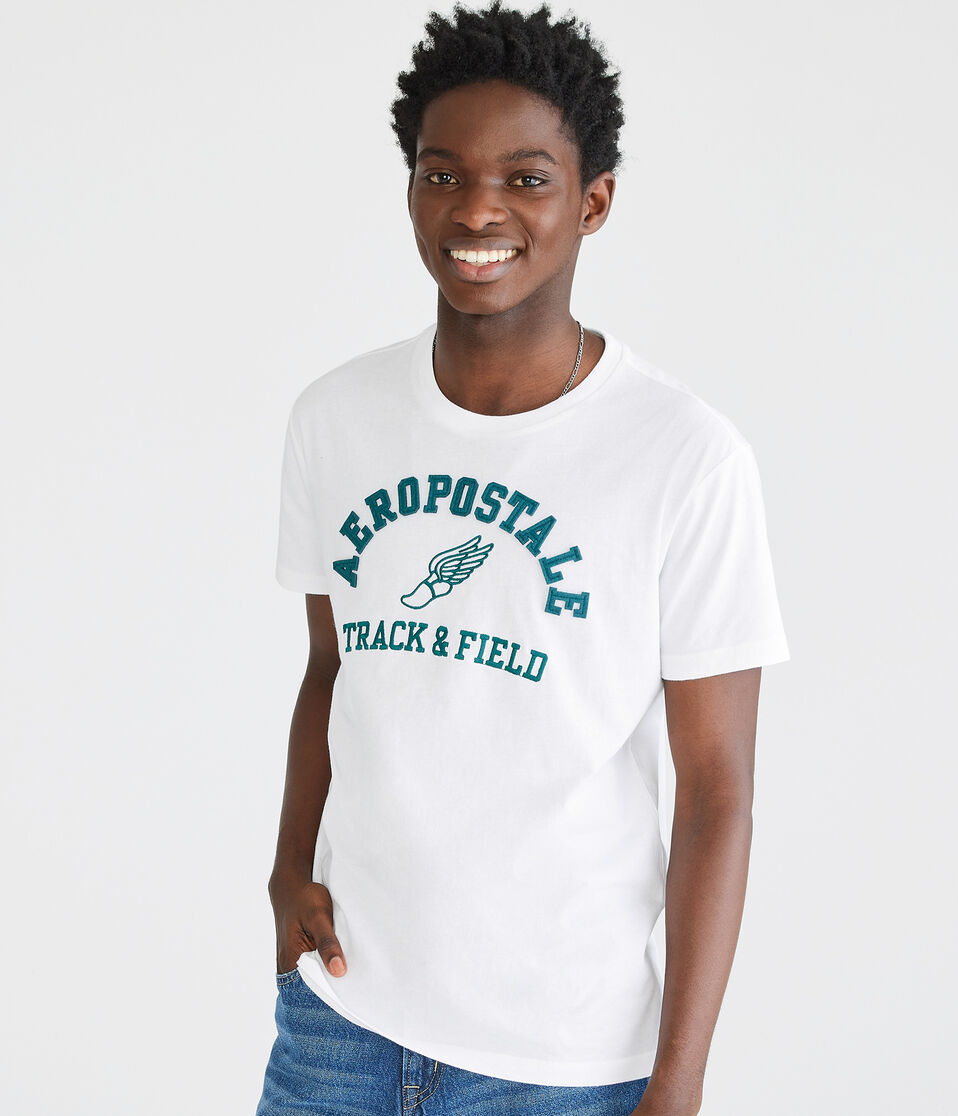 Aeropostale Track & Field Appliqué Graphic Tee
