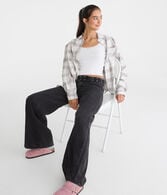 Long Sleeve Relaxed Plaid Shirt