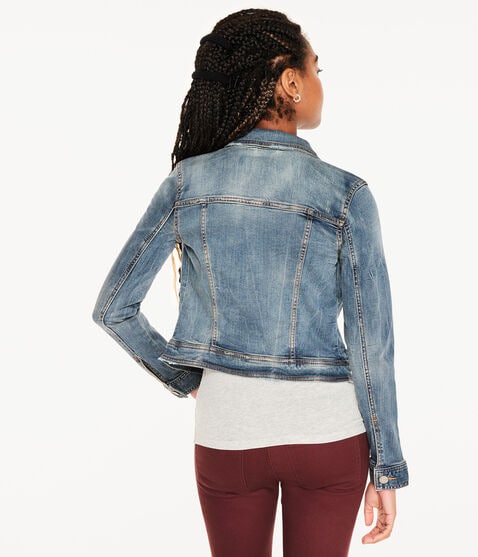 Seriously Stretchy Medium Wash Denim Jacket Seriously Stretchy Medium Wash Denim Jacket