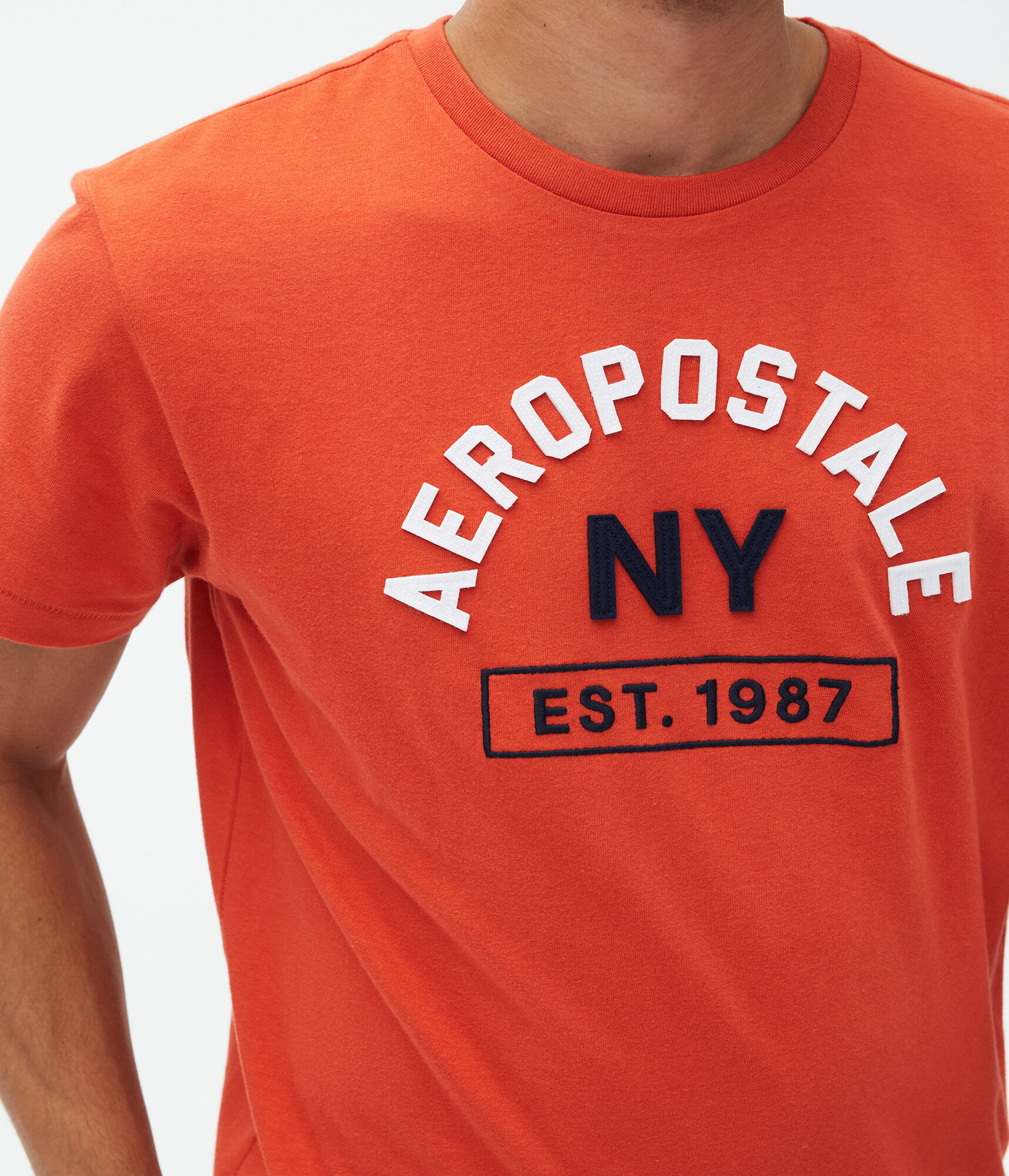 Aeropostale NY Arch Logo Appliqu&eacute; Graphic Tee