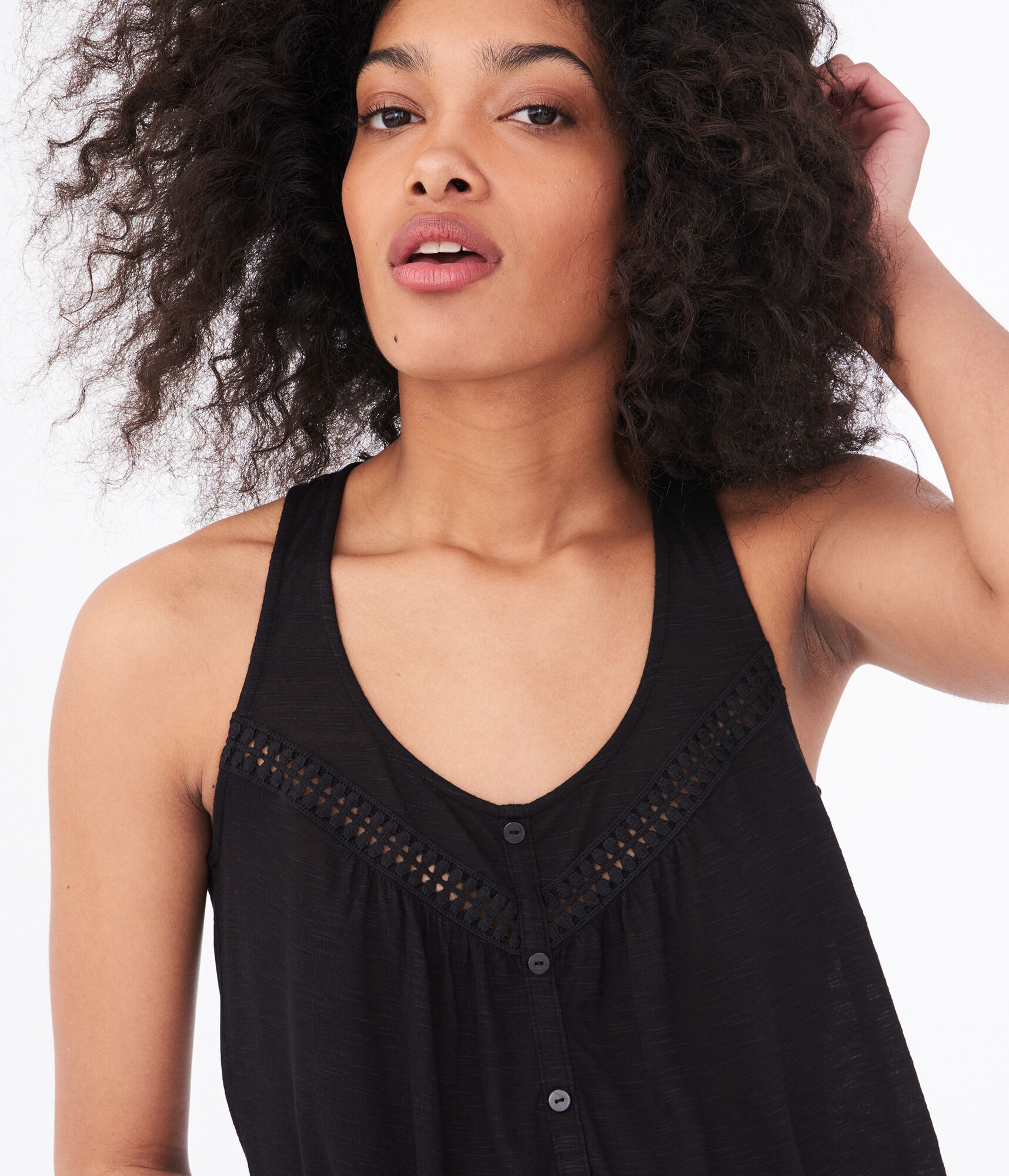 Seriously Soft Lace Peasant Tank