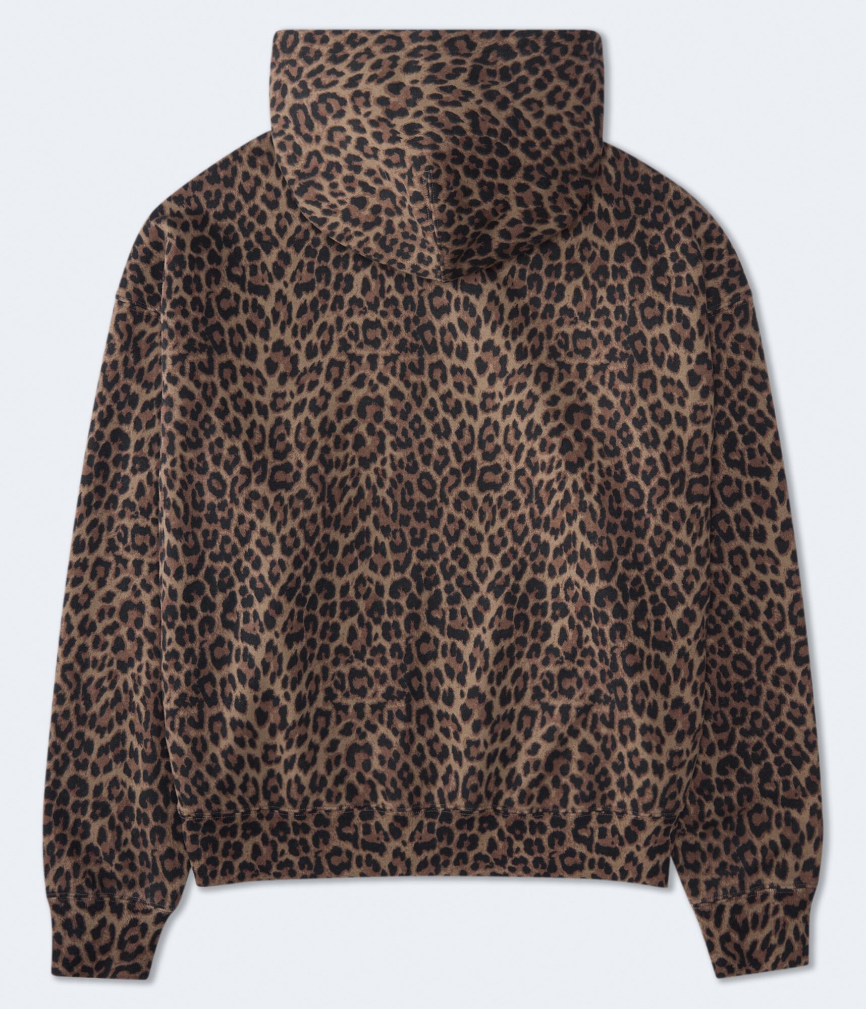 Cloud Soft Leopard Print Boxy Full-Zip Hoodie
