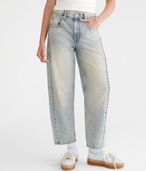 Mid-Rise Barrel Leg Jean Mid-Rise Barrel Leg Jean