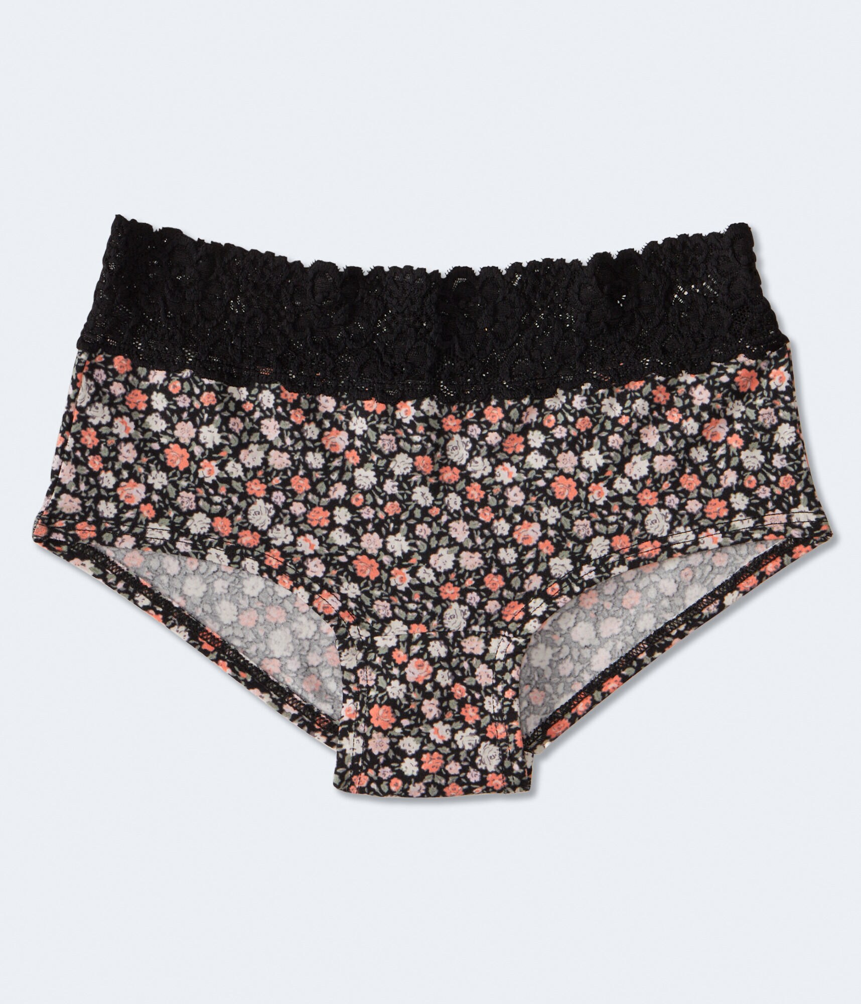 Floral Lace-Trim Boyshort
