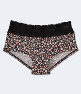 Floral Lace-Trim Boyshort