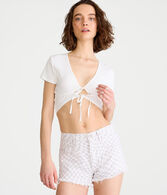 High-Rise Denim Shorty Shorts