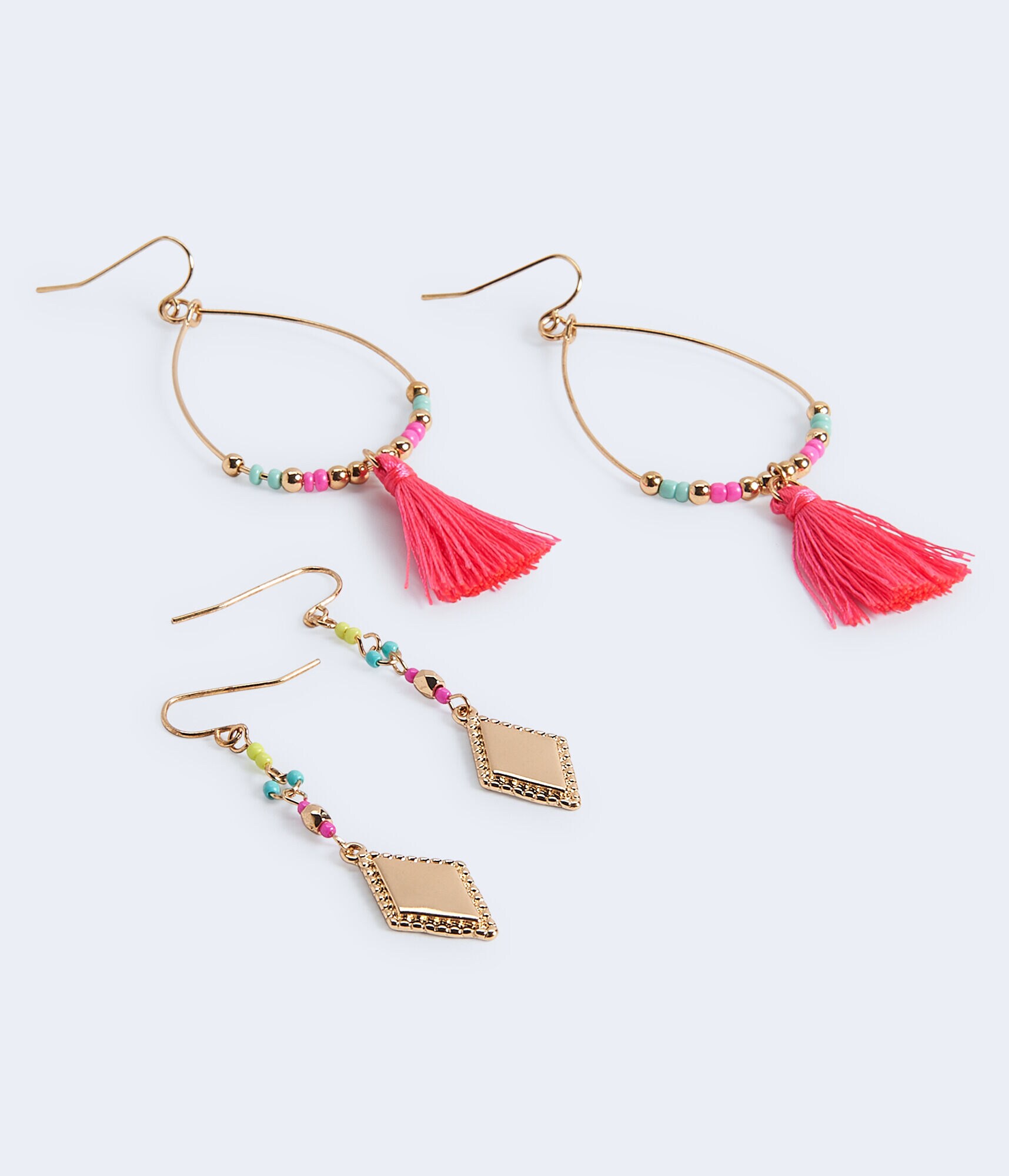 Tassel &amp; Seed Bead Earring 2-Pack
