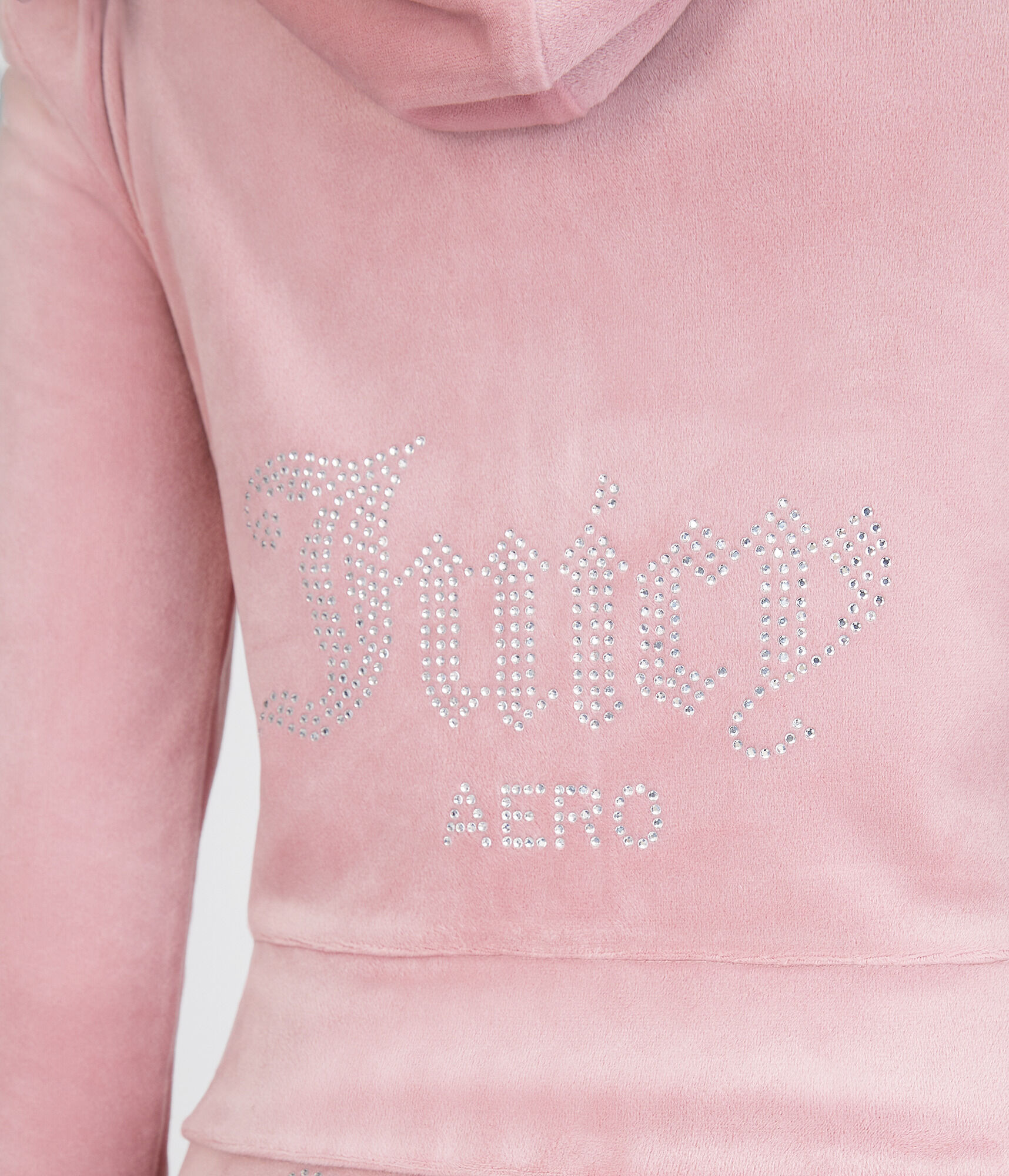 Juicy Couture X AERO Bling Velour Full-Zip Hoodie