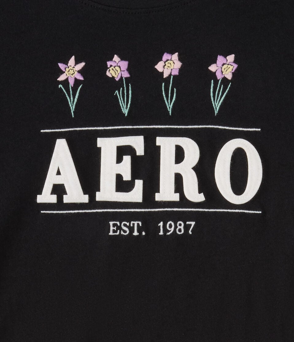 Aero Flower Row Appliqué Graphic Tee