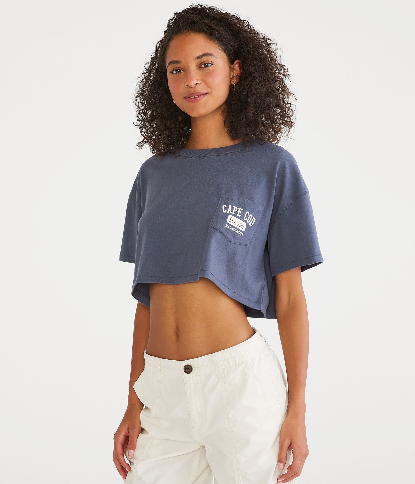 Cape Cod Cropped Boyfriend Graphic Tee