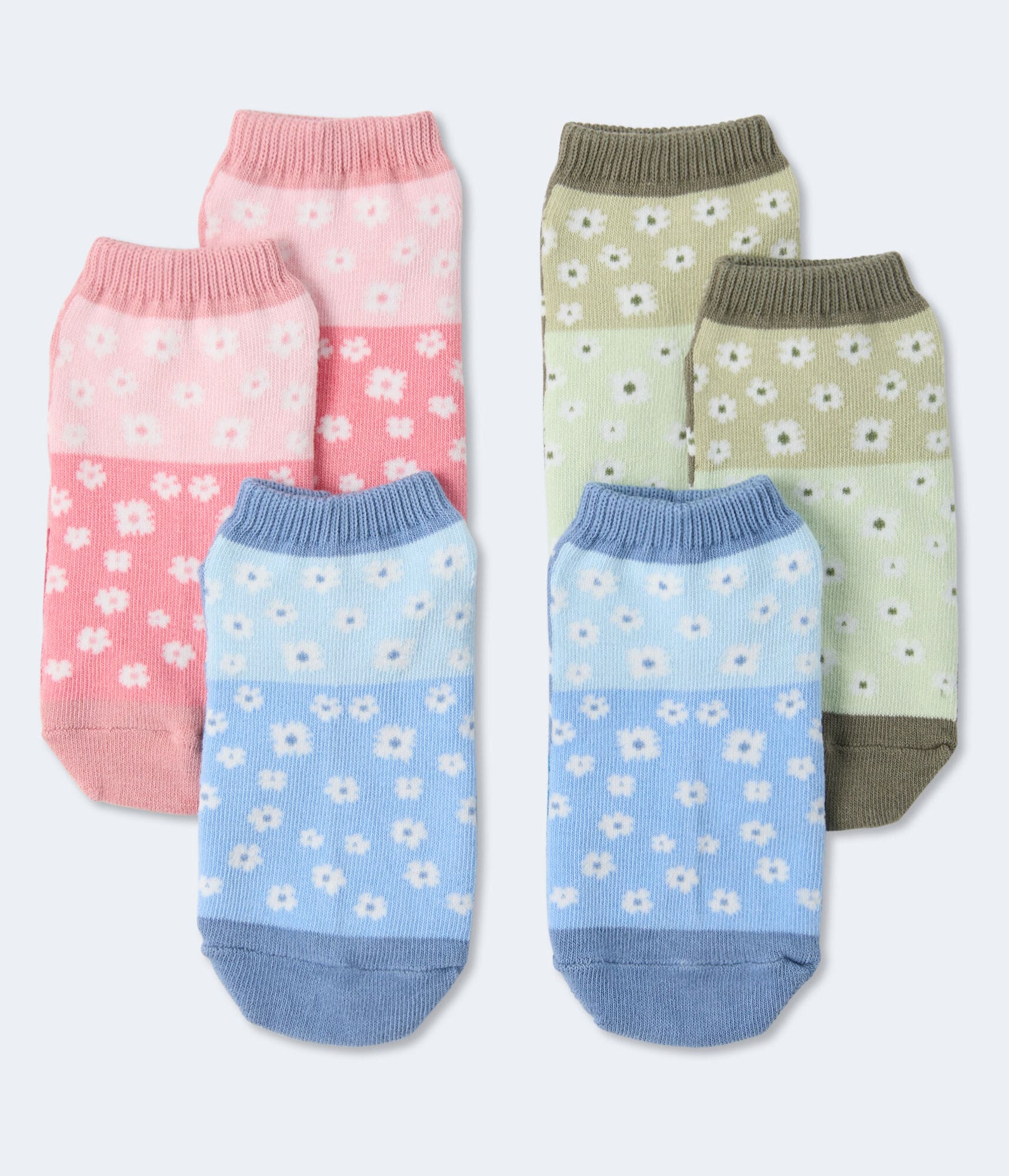 Daisy Colorblocked Ankle Sock 3-Pack