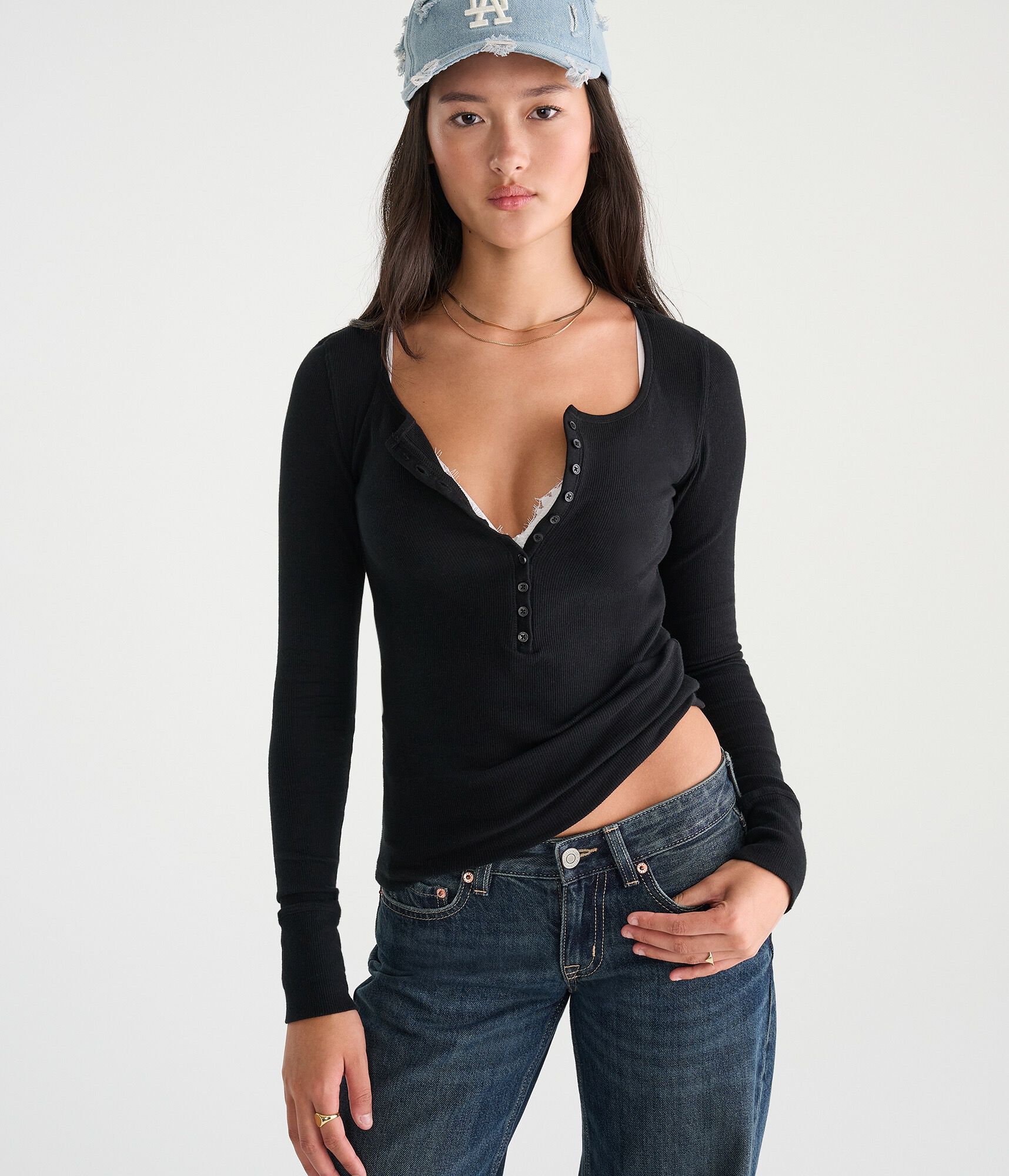 Long Sleeve Seriously Soft Y2K Henley