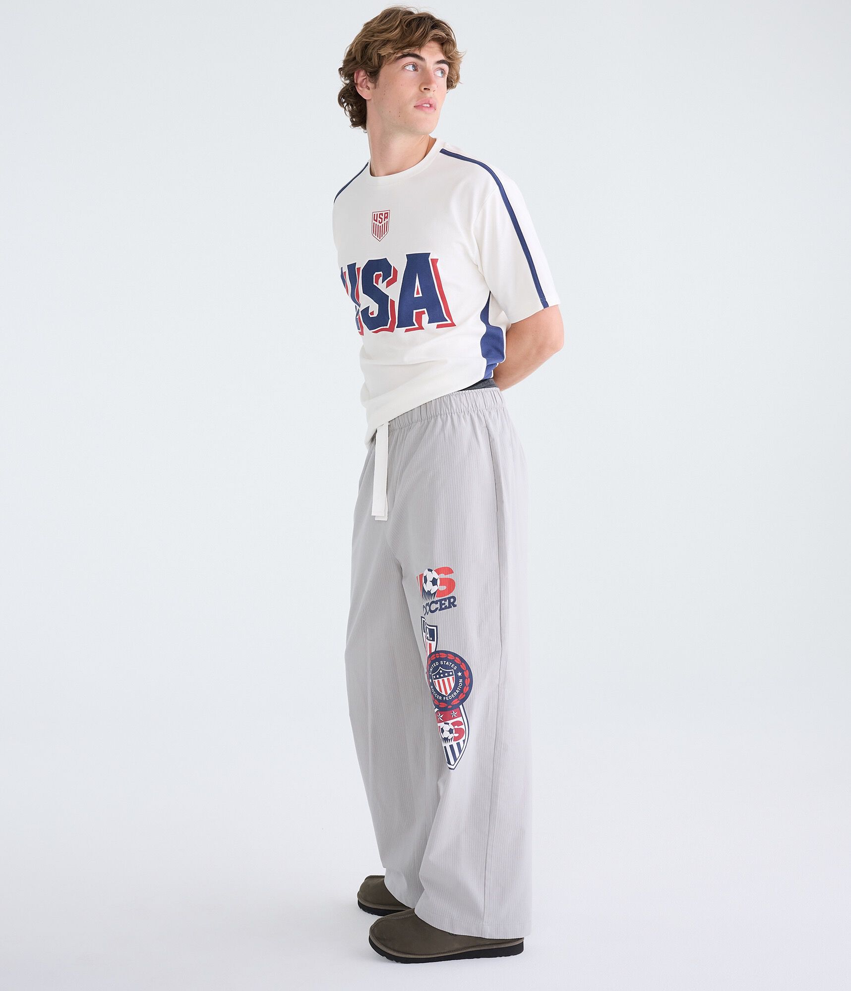 US Soccer Striped Lounge Pants
