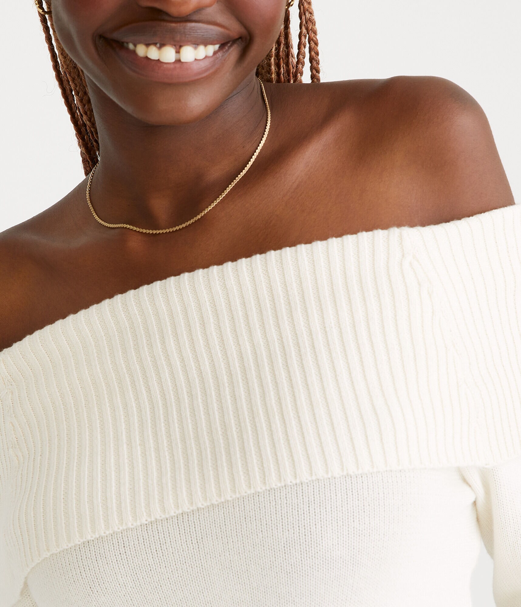 Solid Off-The-Shoulder Sweater