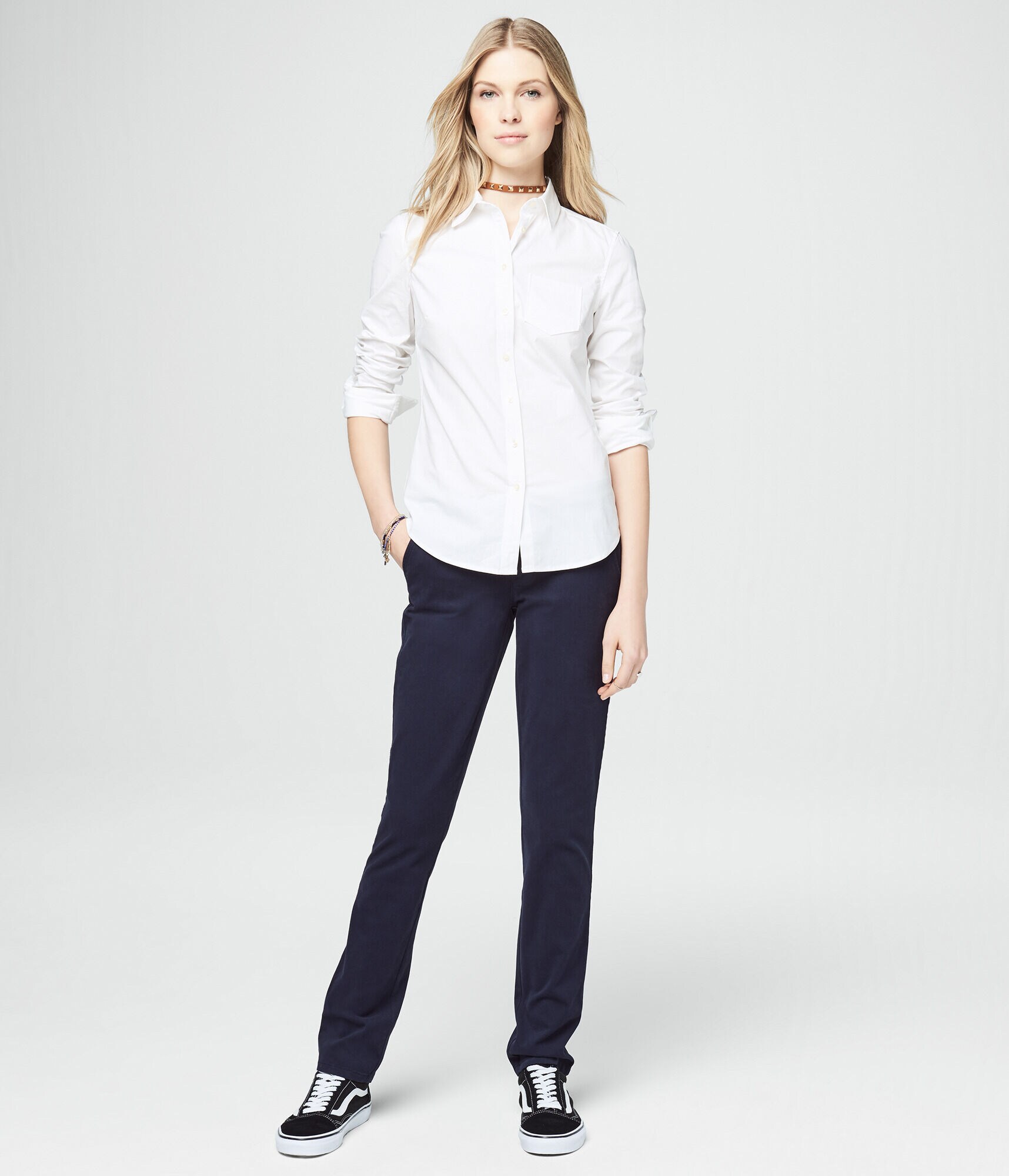 Long Sleeve Solid Woven Shirt***