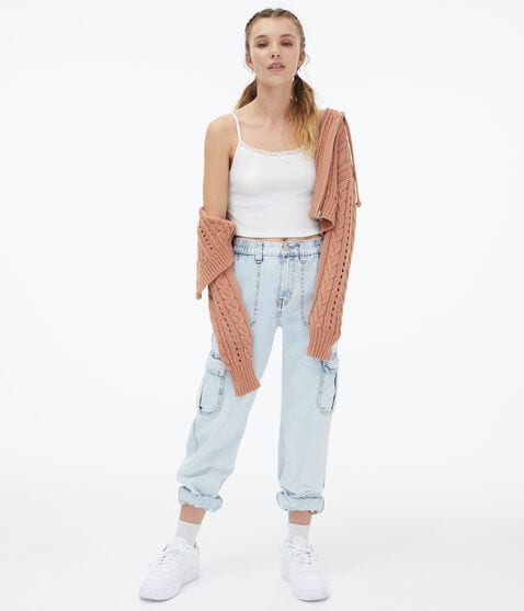Y2K Lace-Trim Cropped Cami*** Y2K Lace-Trim Cropped Cami***