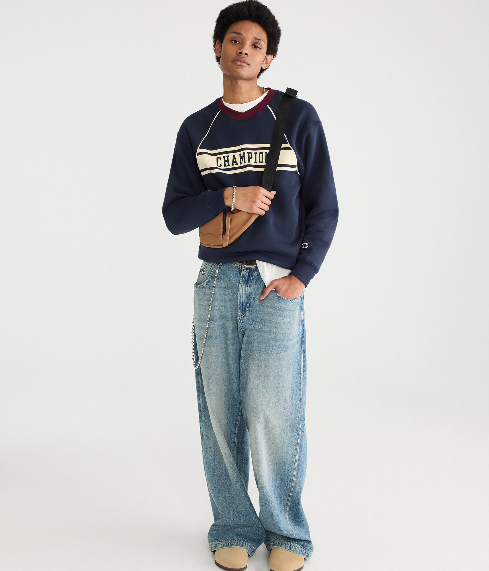 Champion Colorblocked Crew Sweatshirt