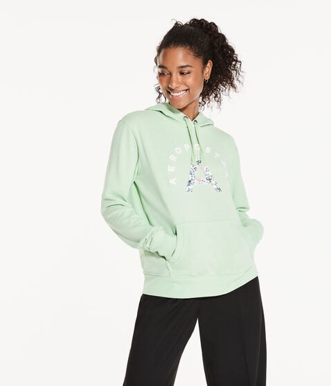 Aeropostale Floral Fill Pullover Hoodie