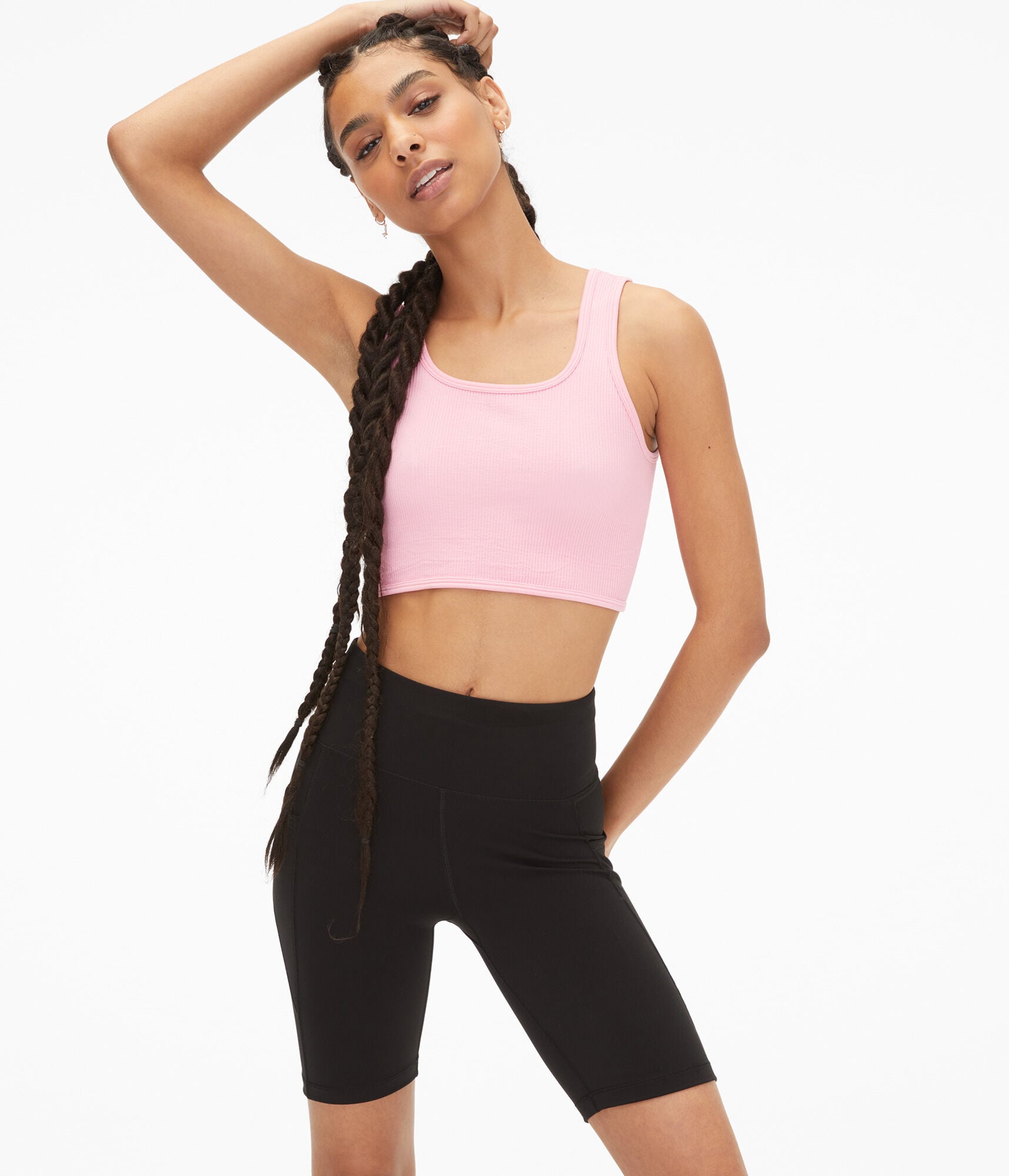 Reversible Seamless Twisted Cropped Tank
