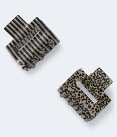 Glitter Square Claw Hair Clip 2-Pack