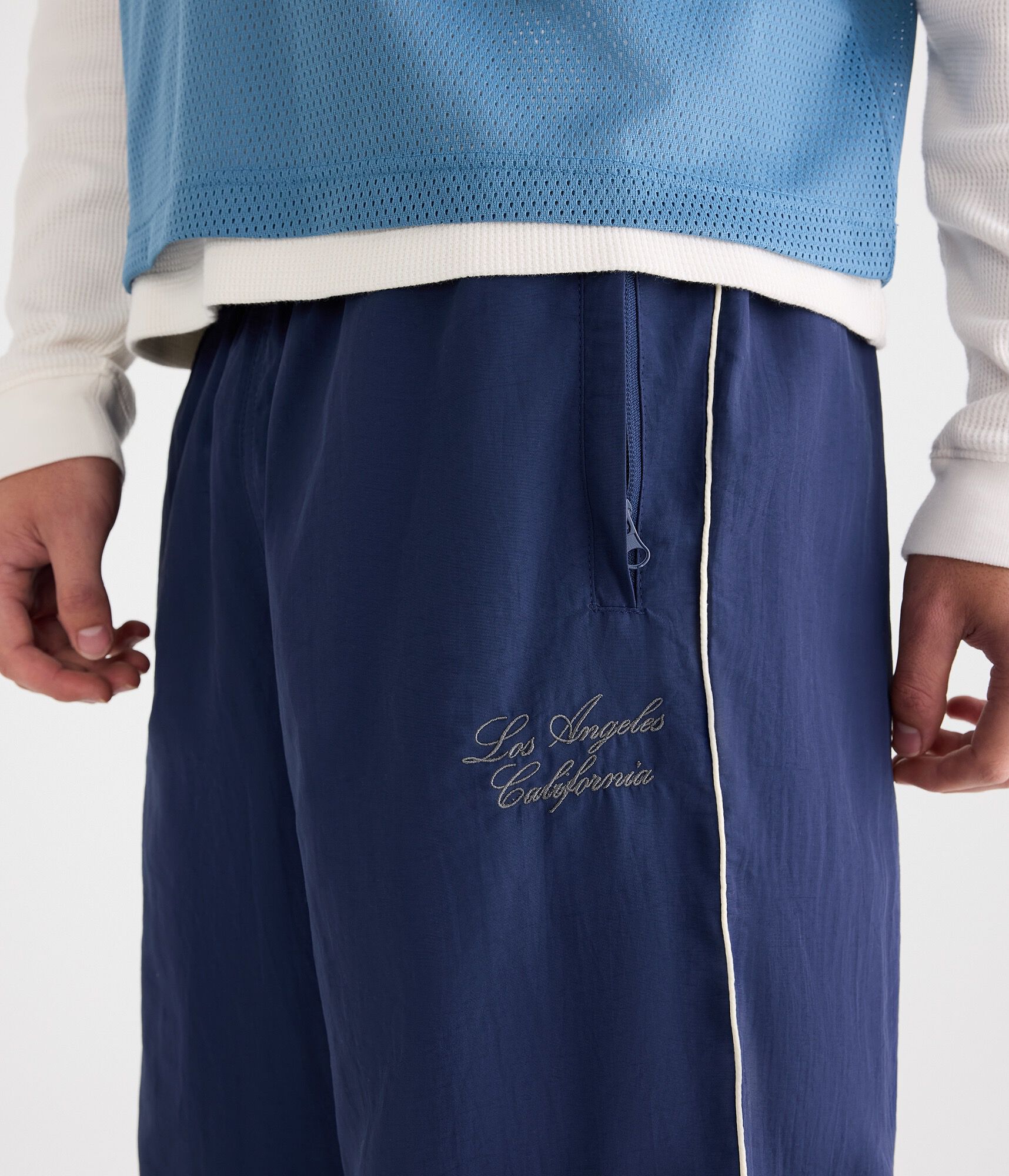 Los Angeles Baggy Nylon Track Pants