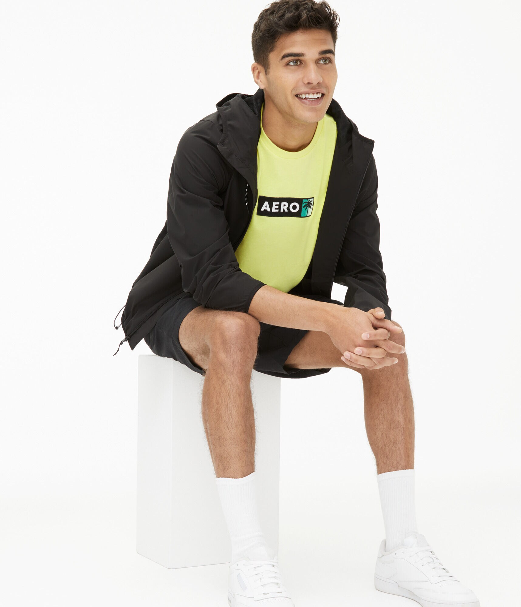 Aero Palm Tree Box Logo Appliqu&eacute; Graphic Tee