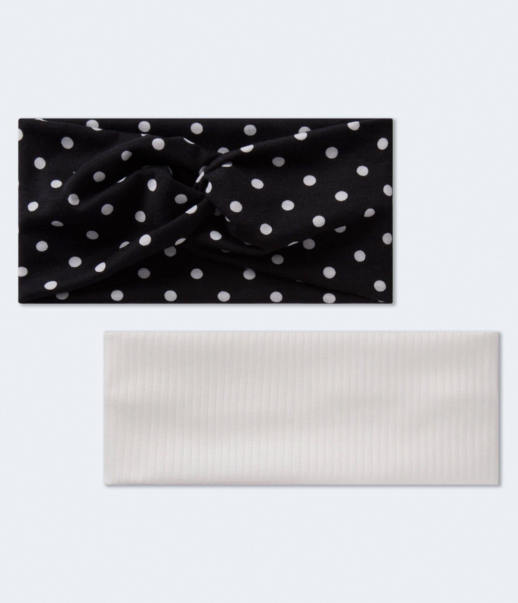 Polka Dot &amp; Ribbed Headband 2-Pack