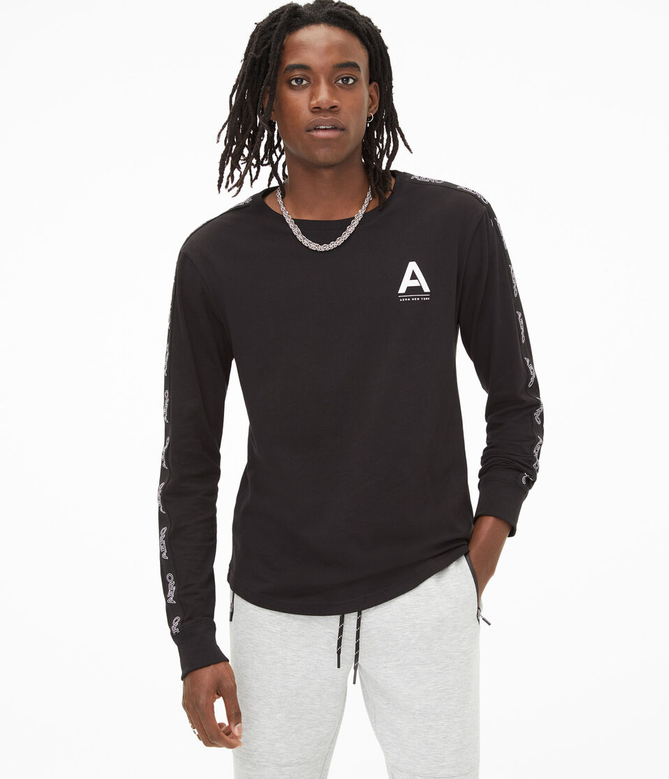 Long Sleeve Heritage Logo Tape Graphic Tee