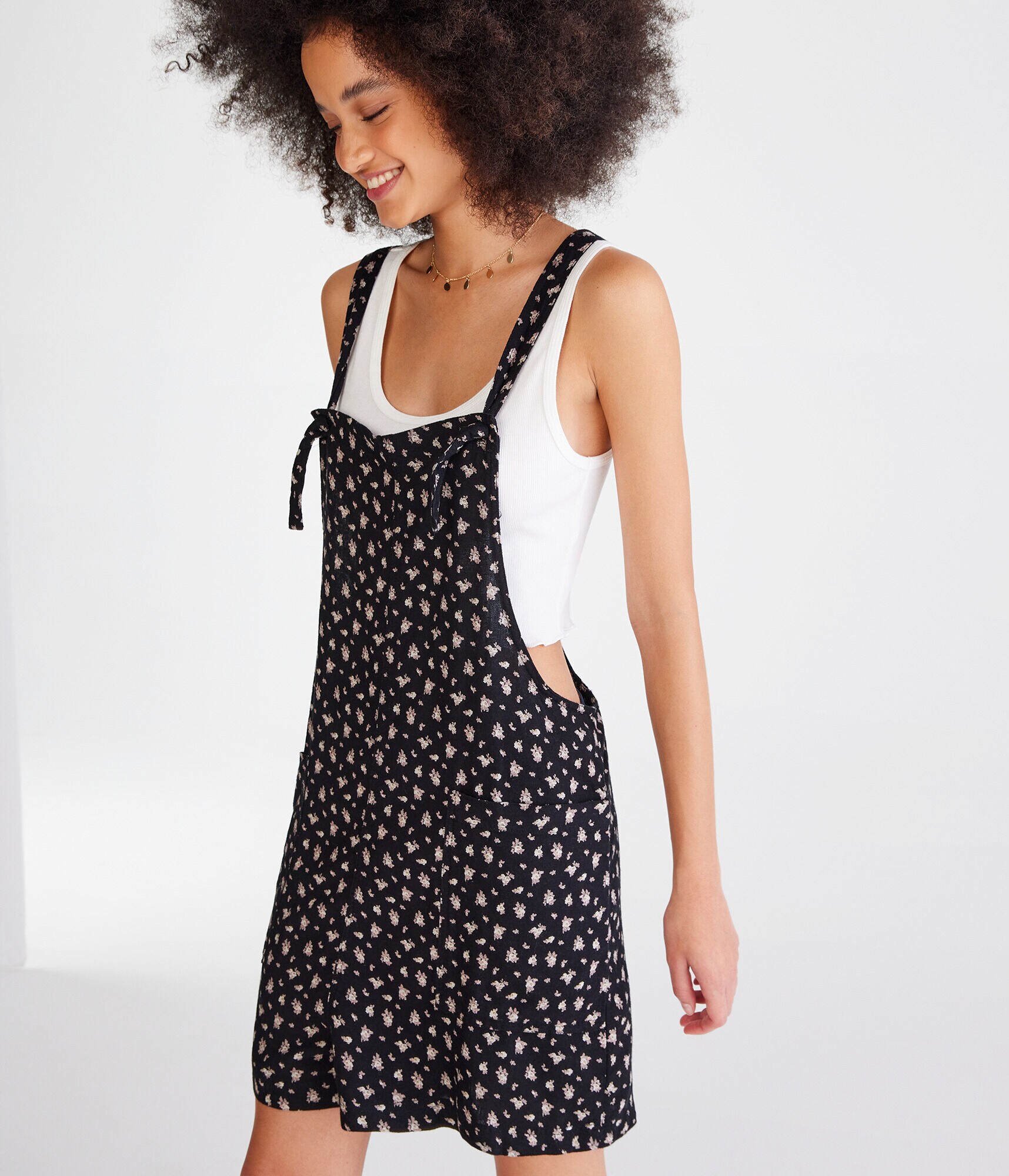 Floral Utility Romper