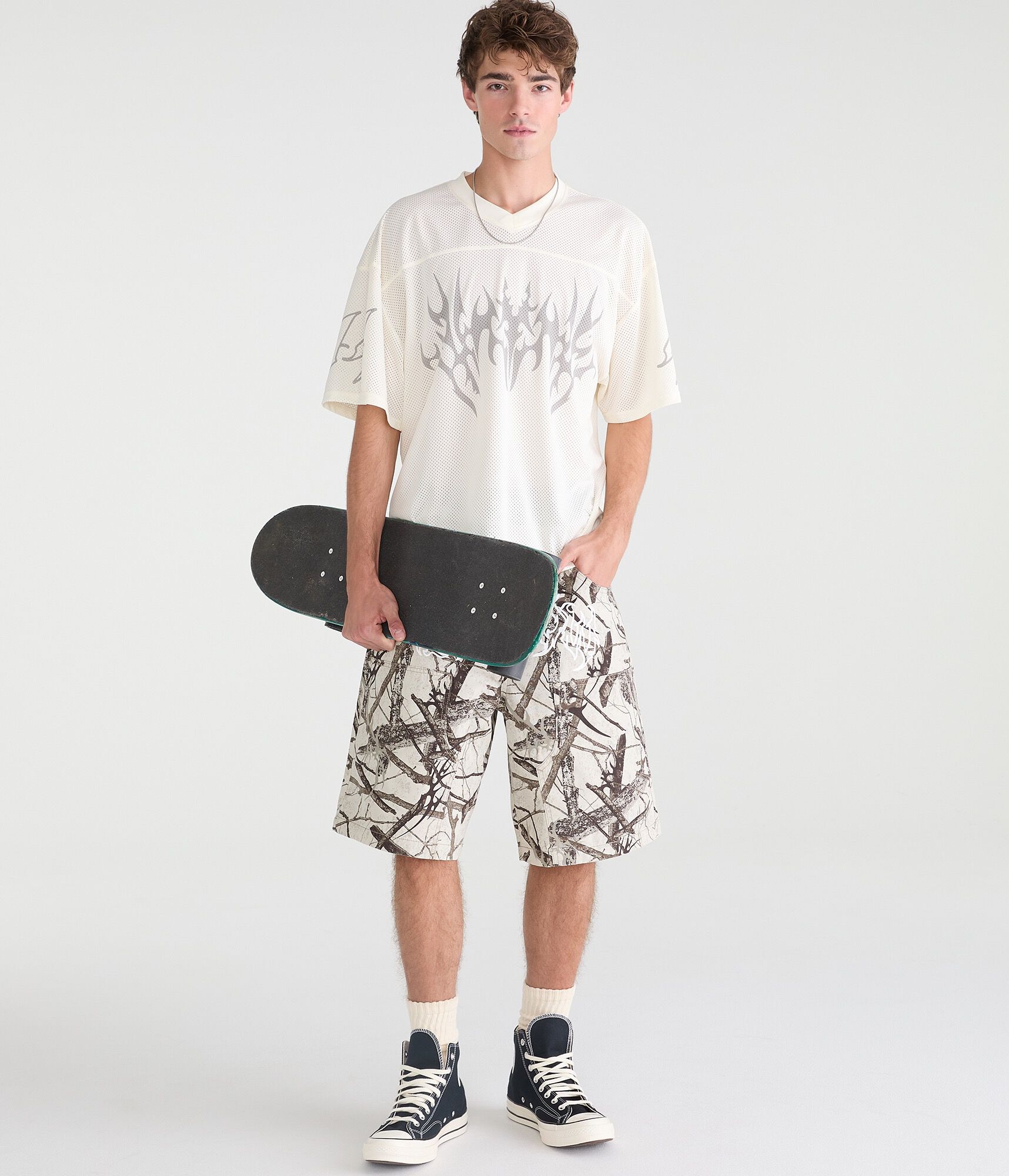 Forest Camo Tattoo Super Baggy Shorts 10.5"