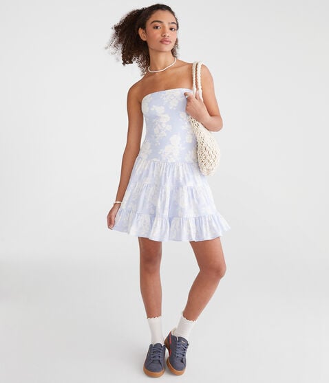 Floral Strapless Tiered Fit & Flare Dress Floral Strapless Tiered Fit & Flare Dress