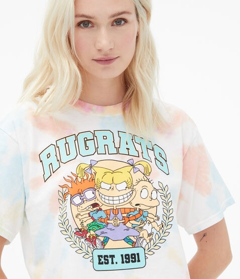 Rugrats Crest Tie-Dye Graphic Tee Rugrats Crest Tie-Dye Graphic Tee
