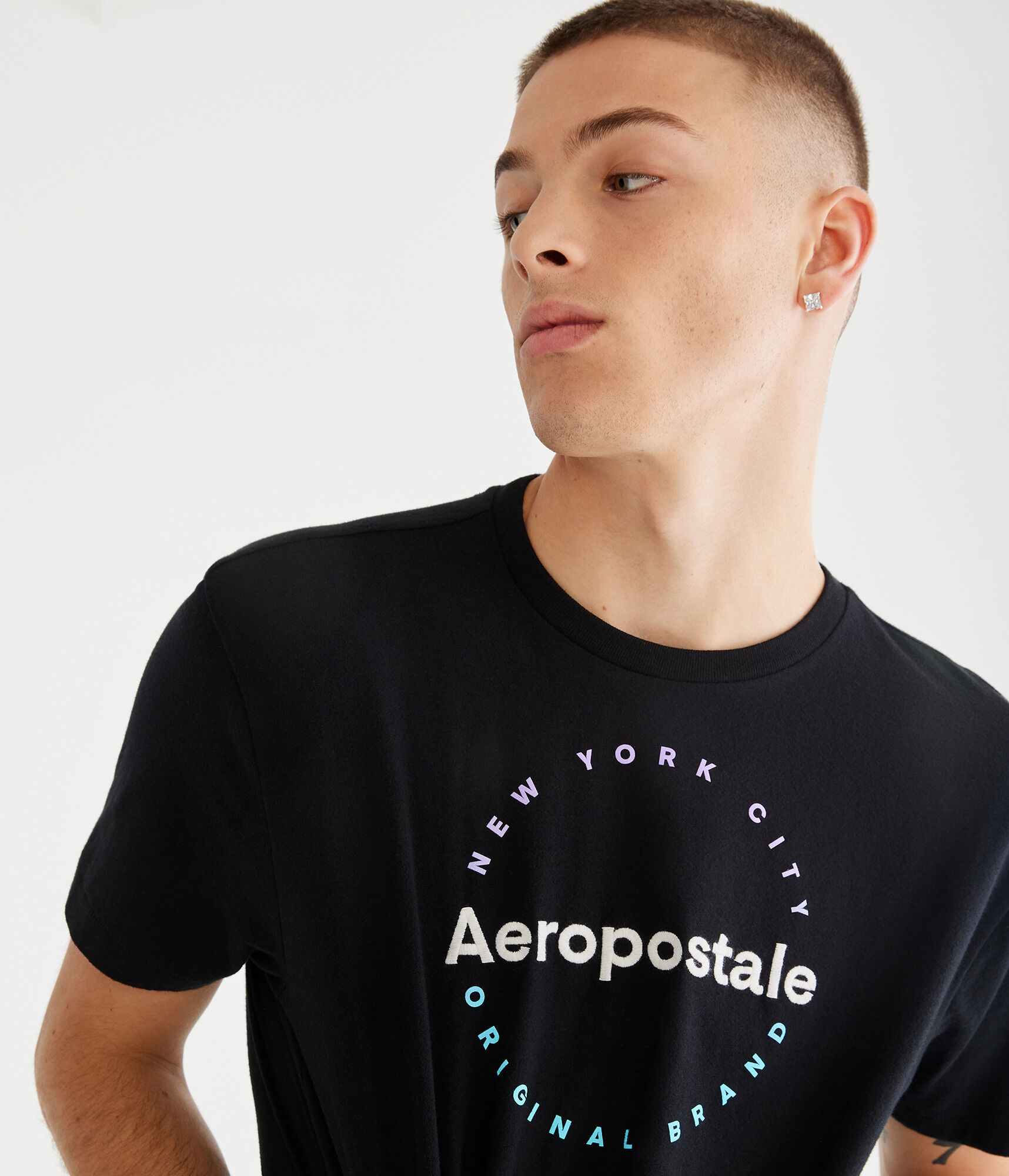 Aeropostale Multicolor Circle Graphic Tee