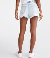 High-Rise Denim Mom Shorts