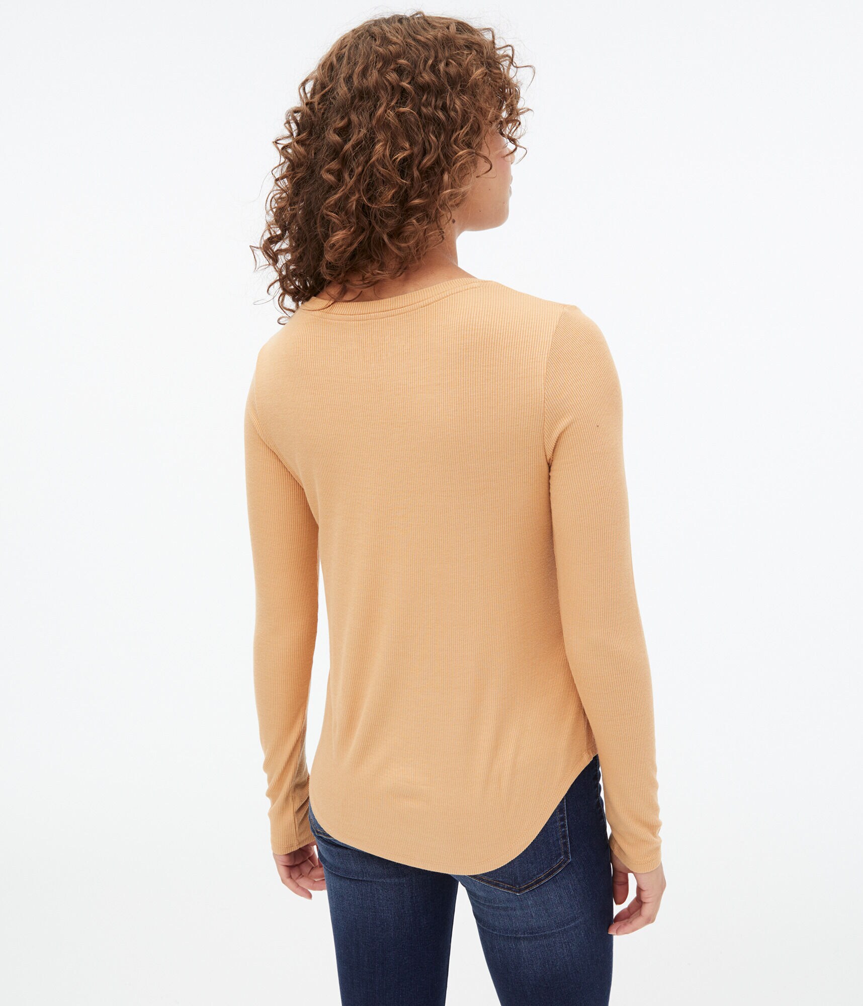 Long Sleeve Seriously Soft Ribbed V-Neck Tee