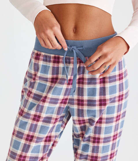 Plaid Polyfleece Sleep Joggers Plaid Polyfleece Sleep Joggers