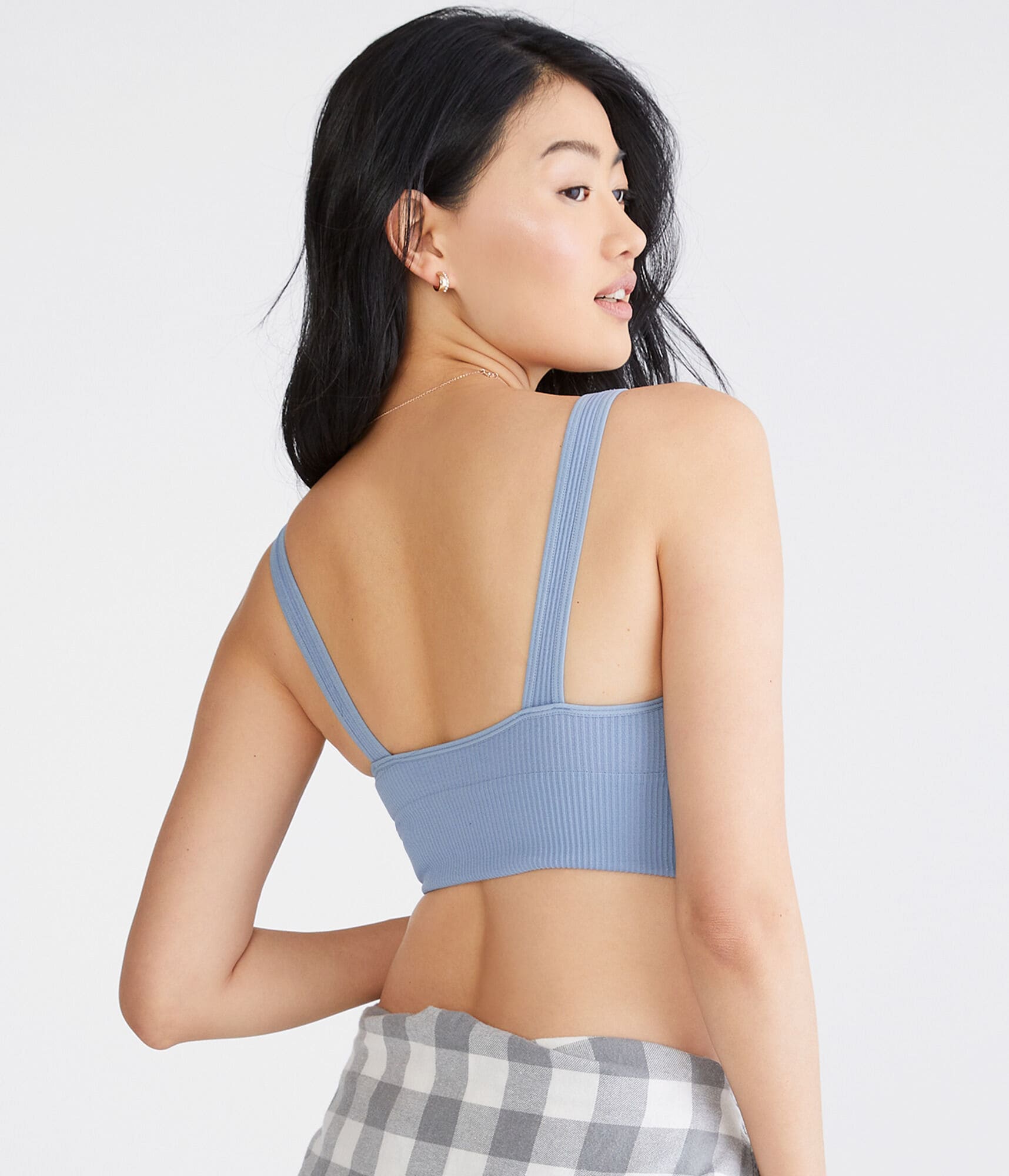 Ribbed Seamless Long-Line Bralette