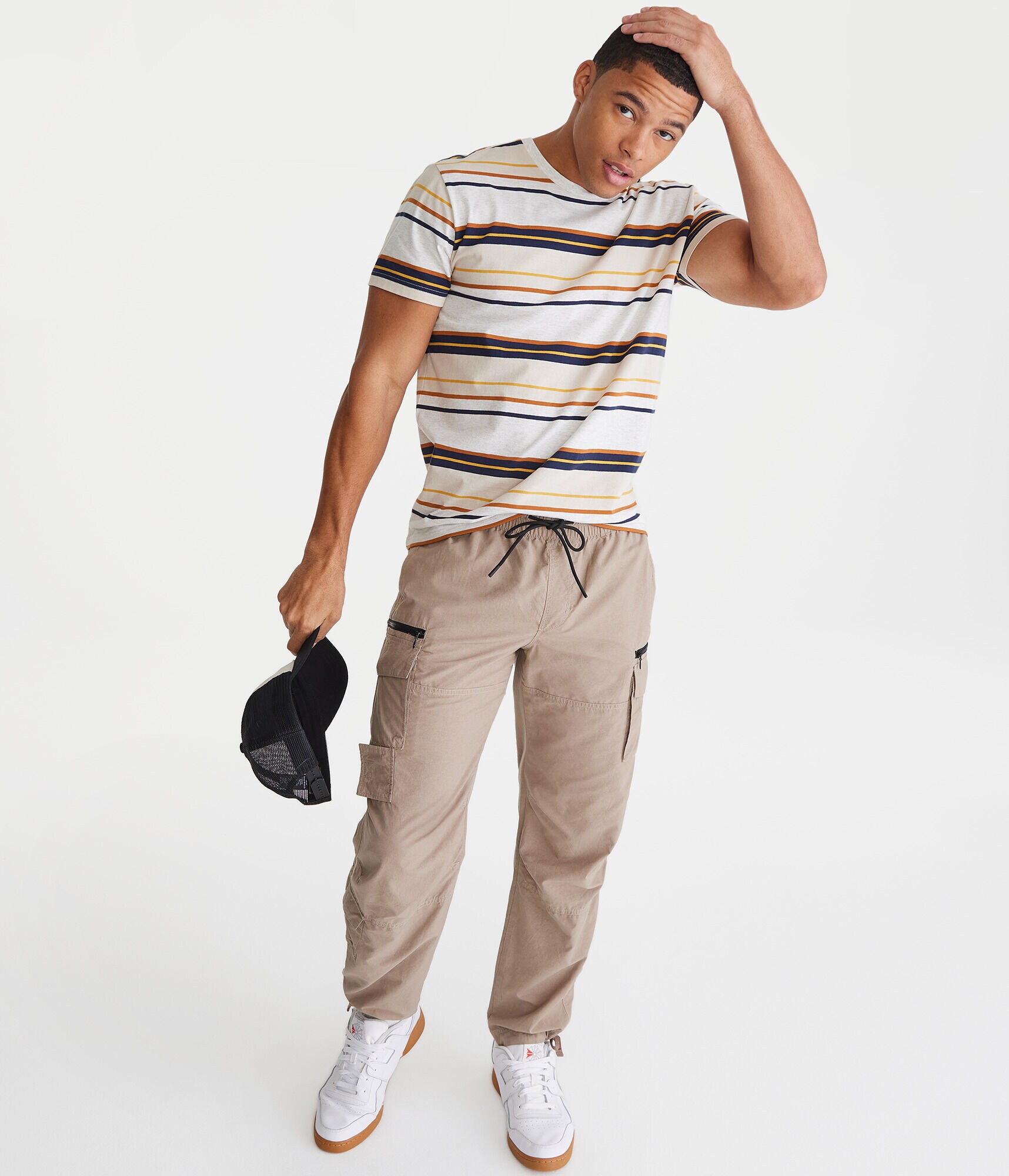 Horiztontal Stripe Crew Tee