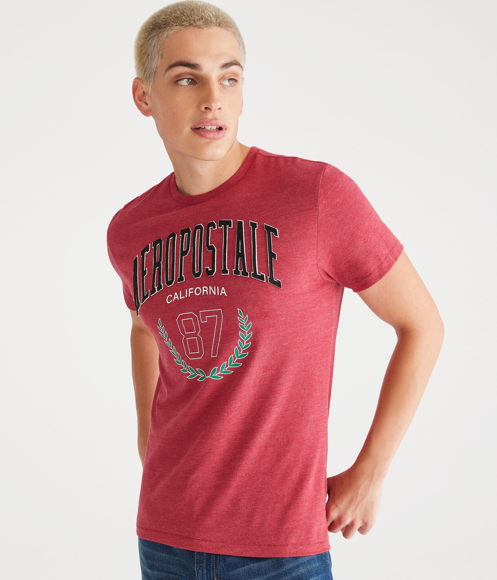 Aeropostale Arch 87 Appliqu&eacute; Graphic Tee