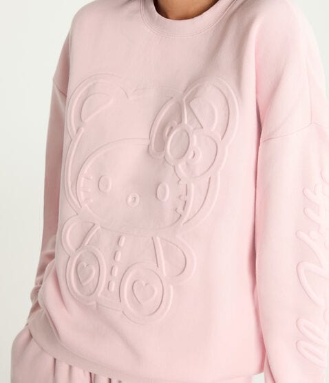 Hello Kitty | Aero Tonal Teddy Crew Sweatshirt Hello Kitty | Aero Tonal Teddy Crew Sweatshirt