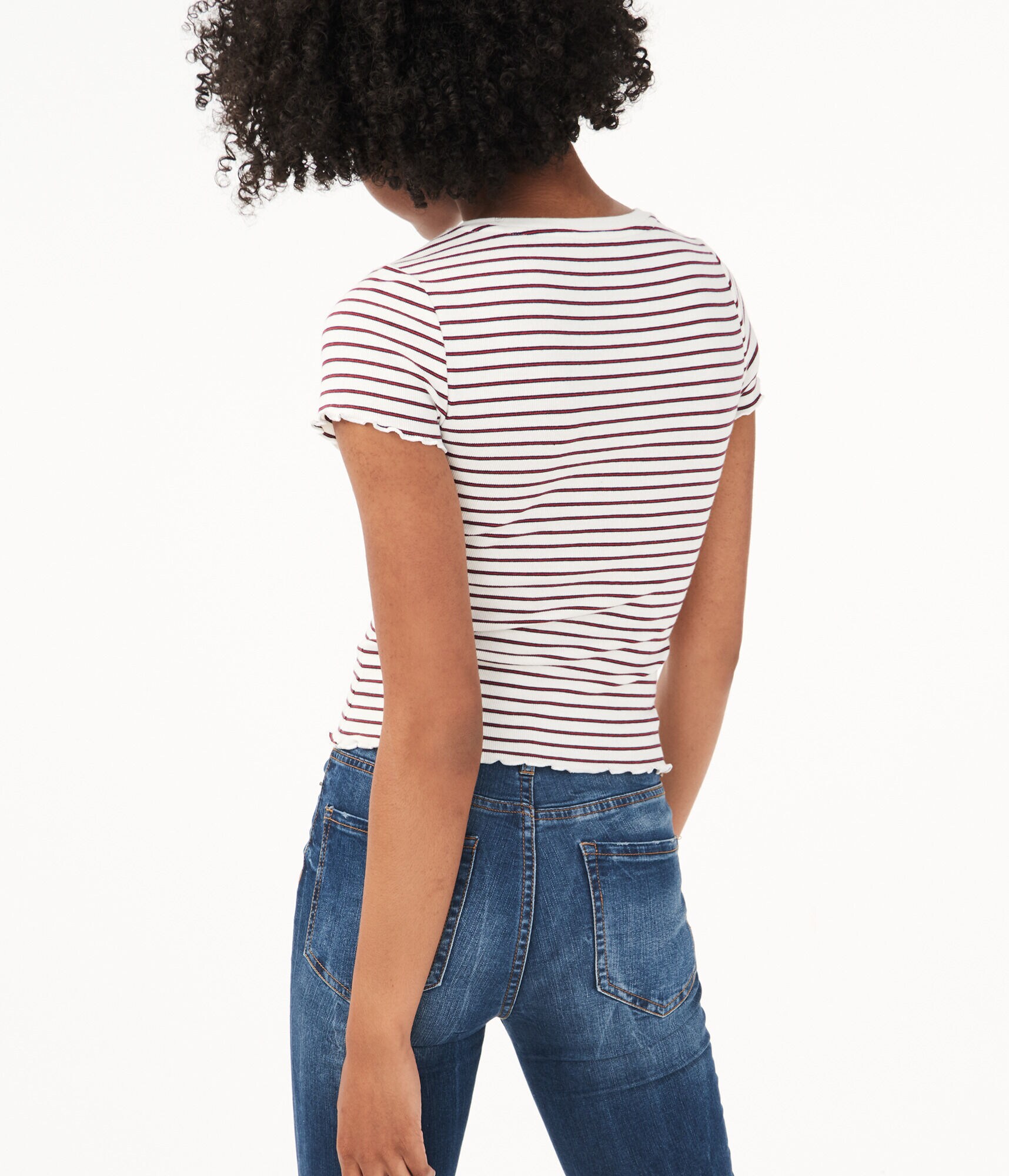 Striped Shrunken Tee