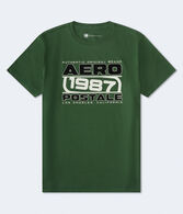 Aero 1987 Box Logo Flocked Graphic Tee