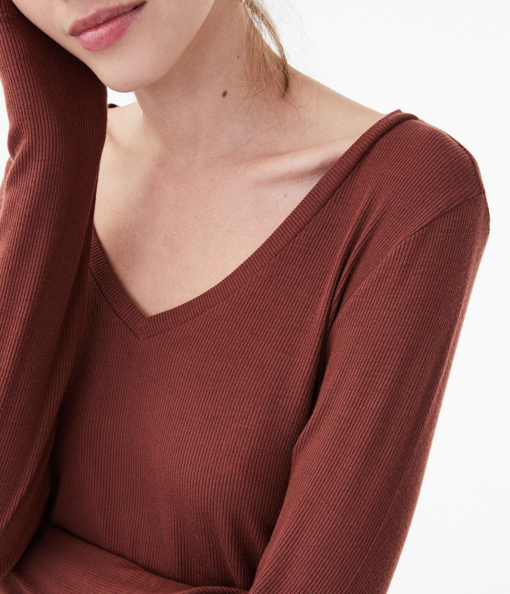 Long Sleeve Seriously Soft Ribbed V-Neck Tee