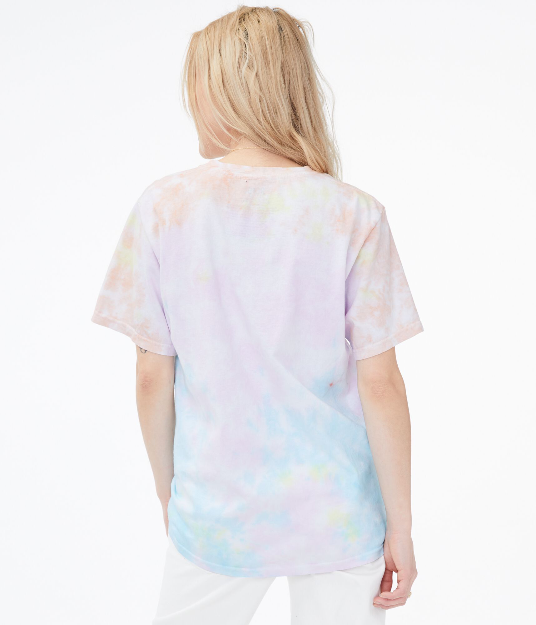 AC/DC Tie-Dye Boyfriend Graphic Tee