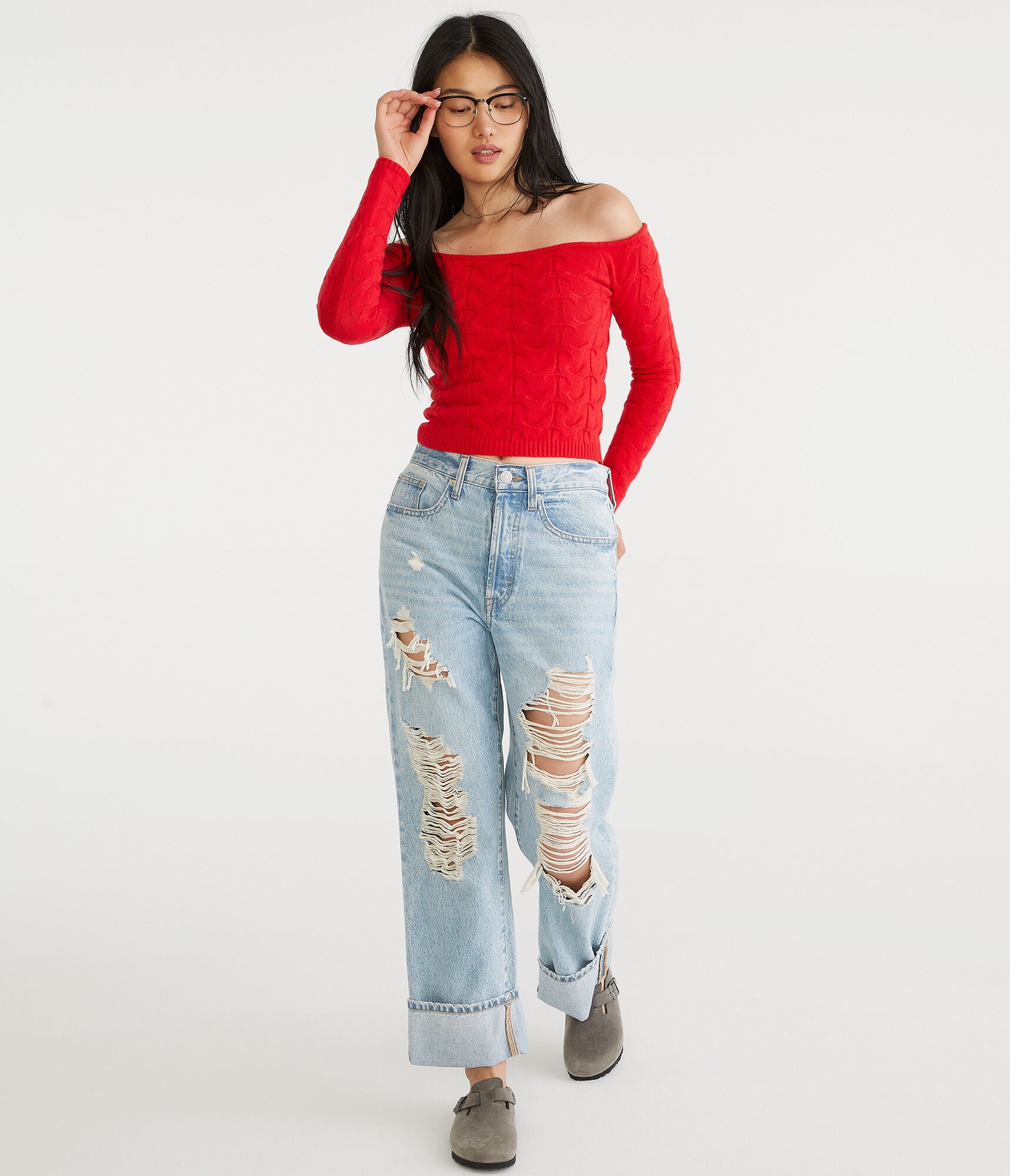 【ララ】 Off The Shoulder Pullover LA Hearts Lane Off-The-Shoulder Sweater | PacSun