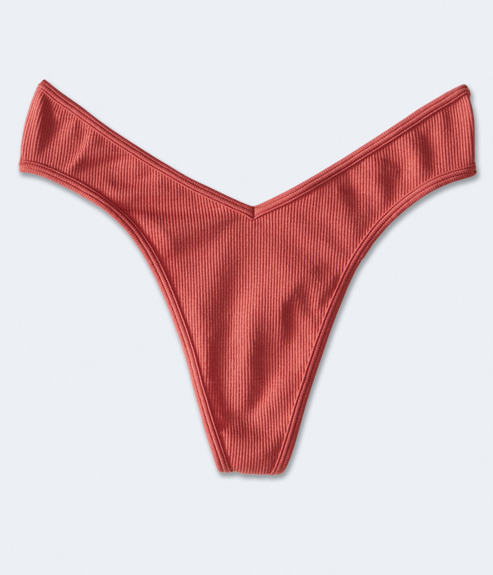 Seamless Ribbed V Thong