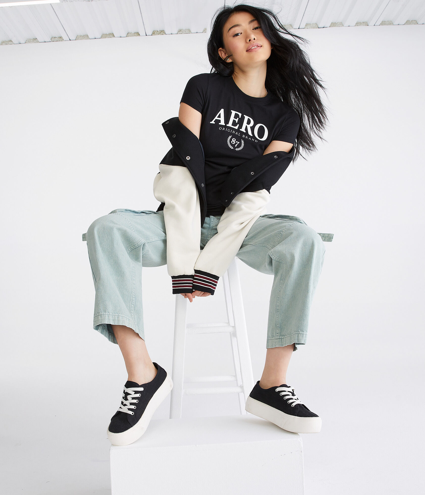 Aero Original Brand Appliqu&eacute; Graphic Tee