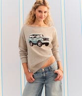 Demetra for Aero SUV Slash-Neck Sweater