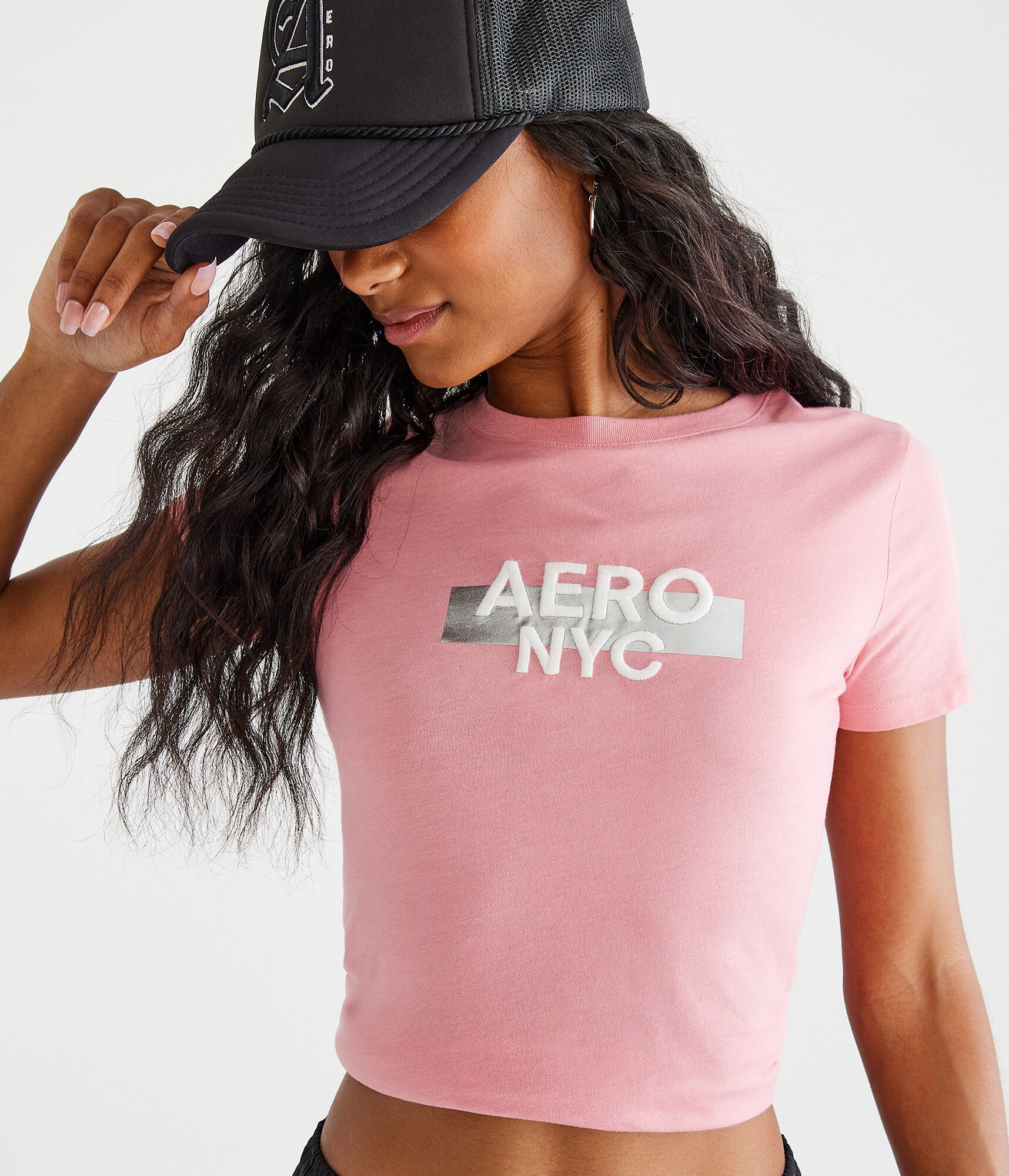Aero NYC Box Logo Foil Graphic Tee